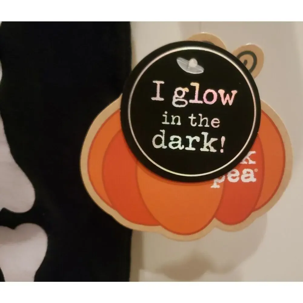 Chick Pea 0-3 Months Skeleton Glow in the dark Halloween outfit Black & White